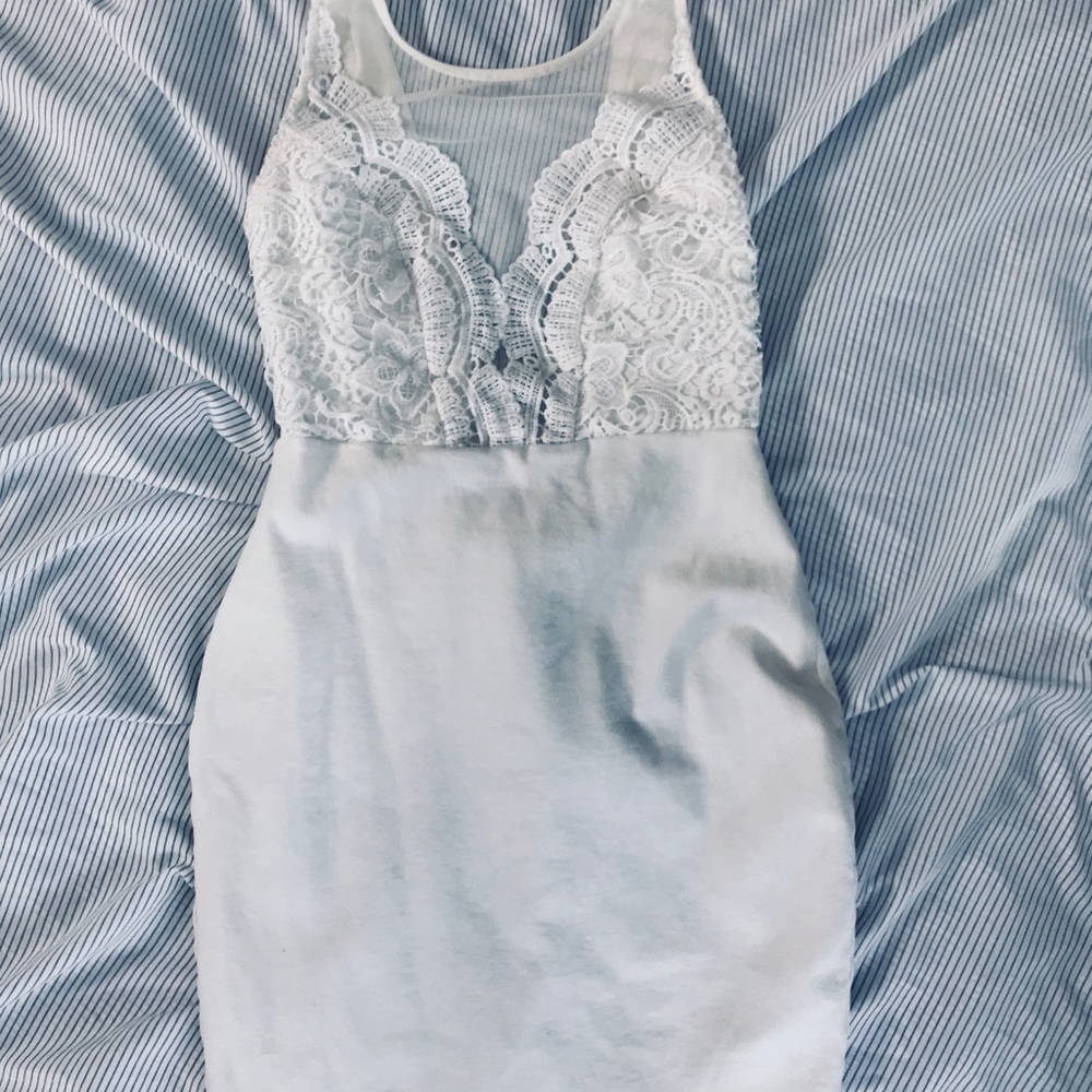 SOLD***Small Lulus White Lace Bodycon Dress.